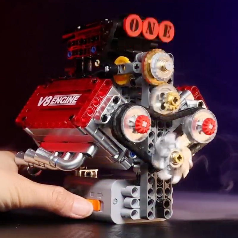 Model Kit Engine V8 - Model silnika V8 z napędem elektrycznym,