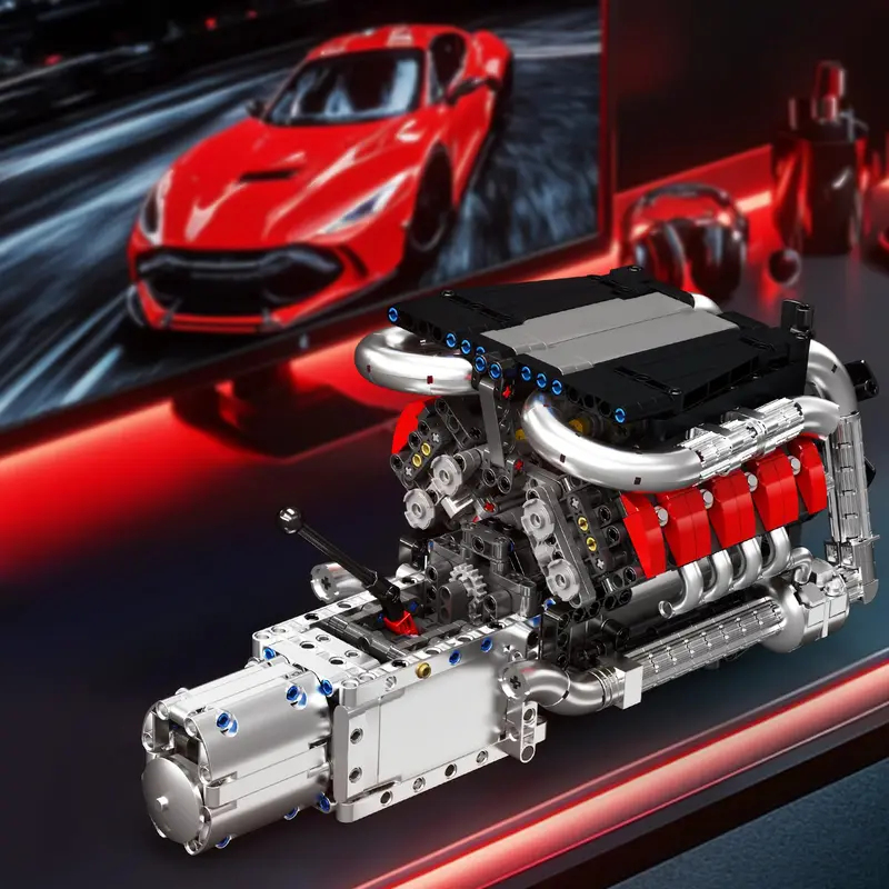 Model Kit Engine V8 - Mould King 10203 1169 elementów Zestaw
