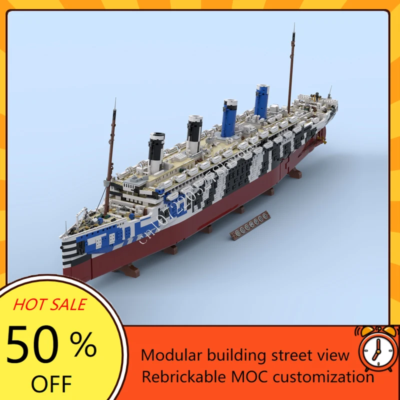 Model Kit Battleship - 10615 ELEMENTÓW MOC HMT Olympus Titanic