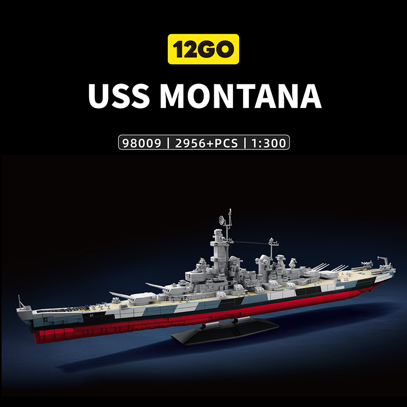 Model Kit Uss Iowa - 12GO 98009 Zestaw Klocków Konstrukcyjnych Okrętu