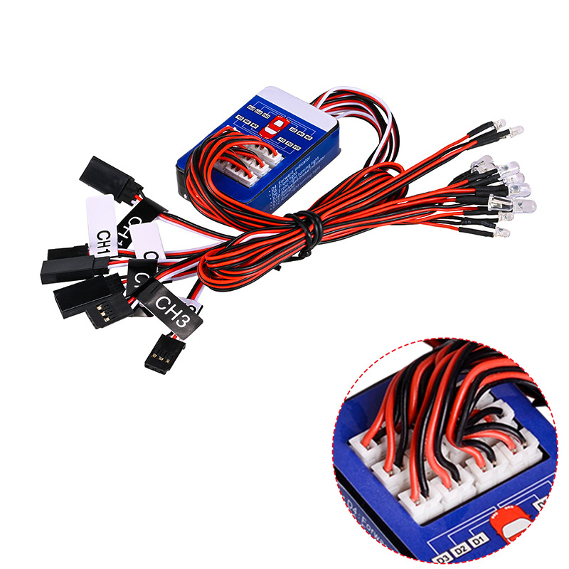 Model Kit Helicopter - Zestaw oświetlenia RC 12 LED, inteligentne