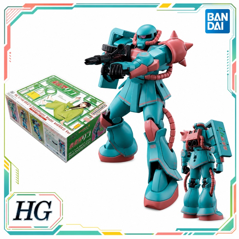 Model Kit Zaku - Oryginalny model Bandai HG 1/144 Riko's