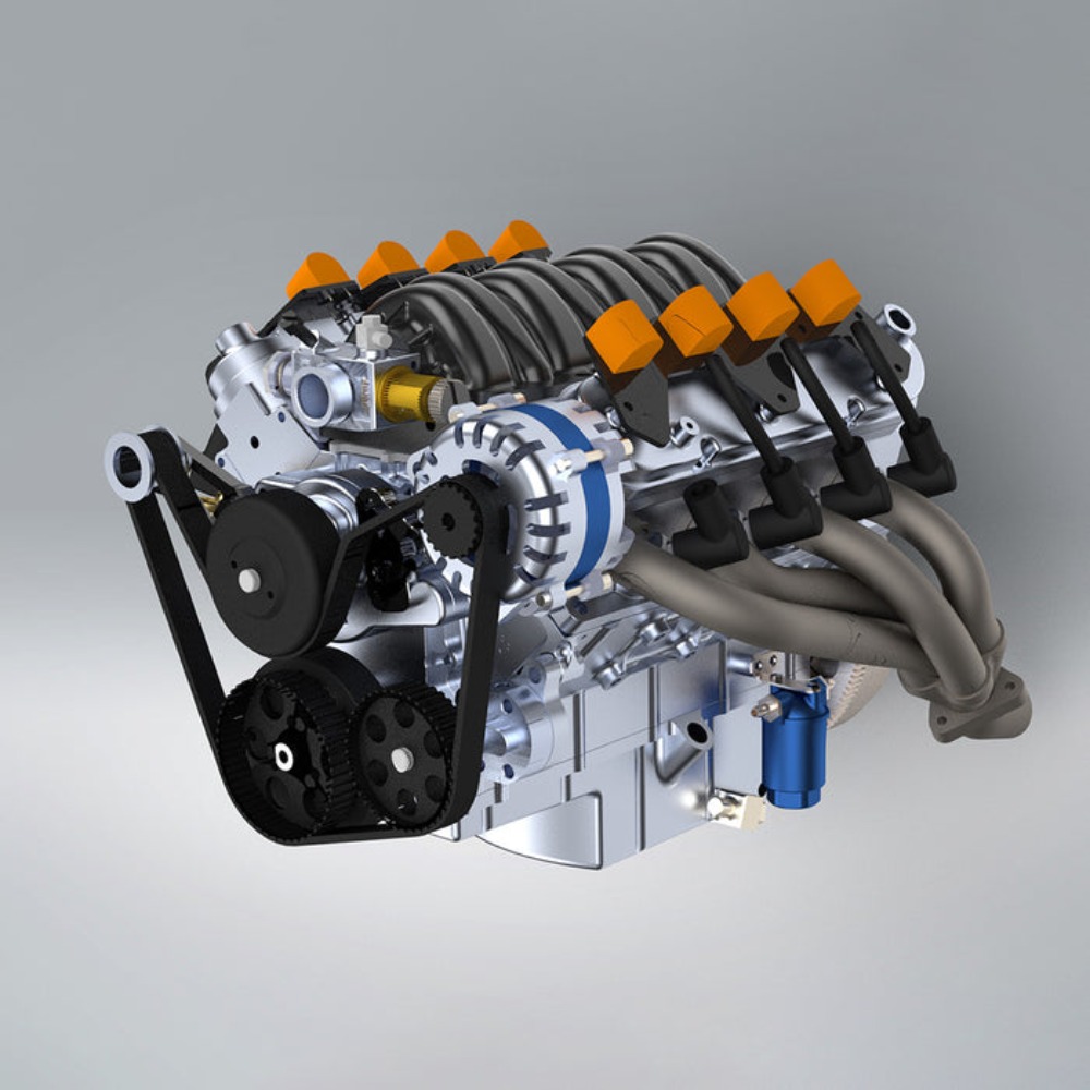 Silnik CISON V8 LS-52 52CC 1/5 – Model Kit Engine V8 recenzja i cena