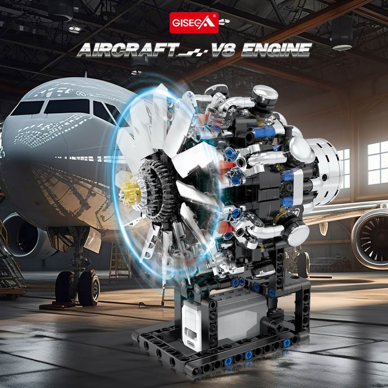 G8910 Silnik Lotniczy V8 558 e – Model Kit Engine V8 recenzja i cena
