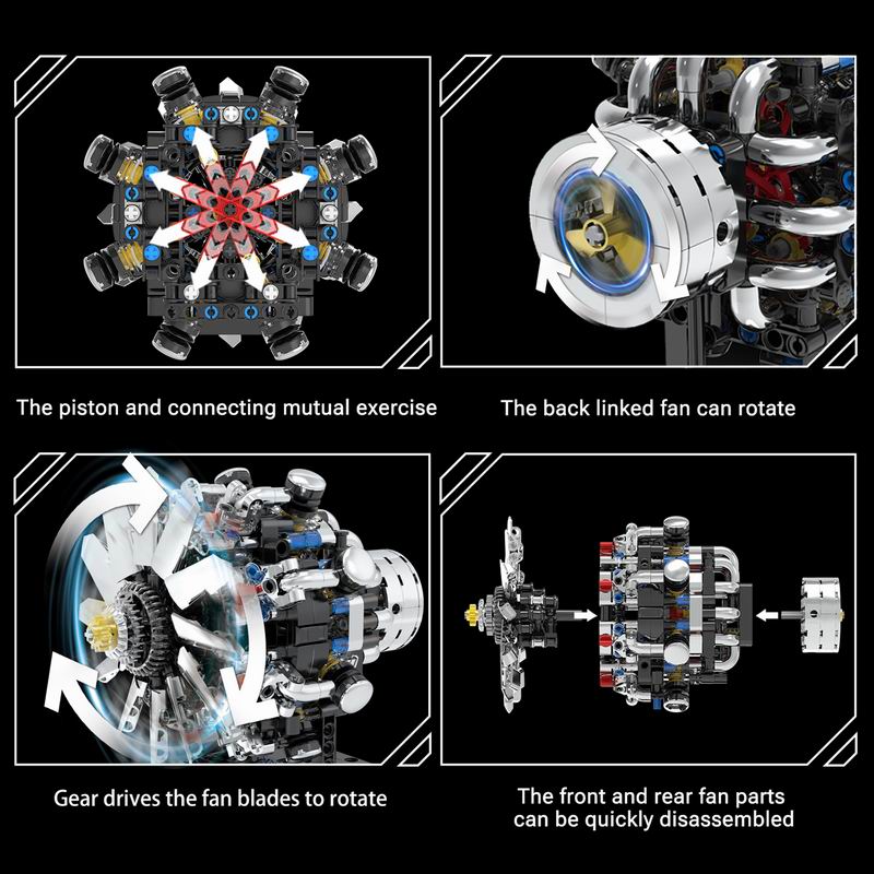 G8910 Silnik Lotniczy V8 558 e – Model Kit Engine V8 recenzja i cena