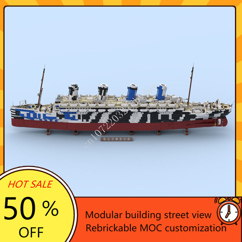 10615 ELEMENTÓW MOC HMT Olympu – Model Kit Battleship recenzja i cena