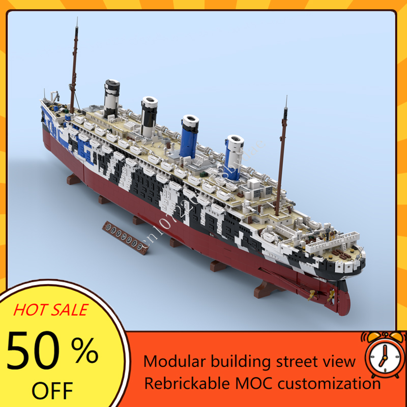 10615 ELEMENTÓW MOC HMT Olympu – Model Kit Battleship recenzja i cena