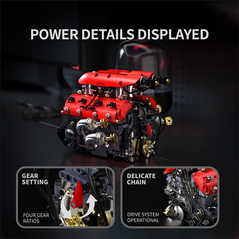 T5011 1370 elementów Symulacja – Model Kit Engine V8 recenzja i cena