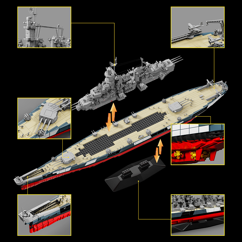 12GO 98009 Zestaw Klocków Kons – Model Kit Uss Iowa recenzja i cena